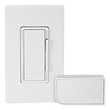Leviton Leviton Decora White Toggle Smart-Enabled Dimmer Switch w/Remote Control & Smart Bridge 1 pk DNKIT-1RW